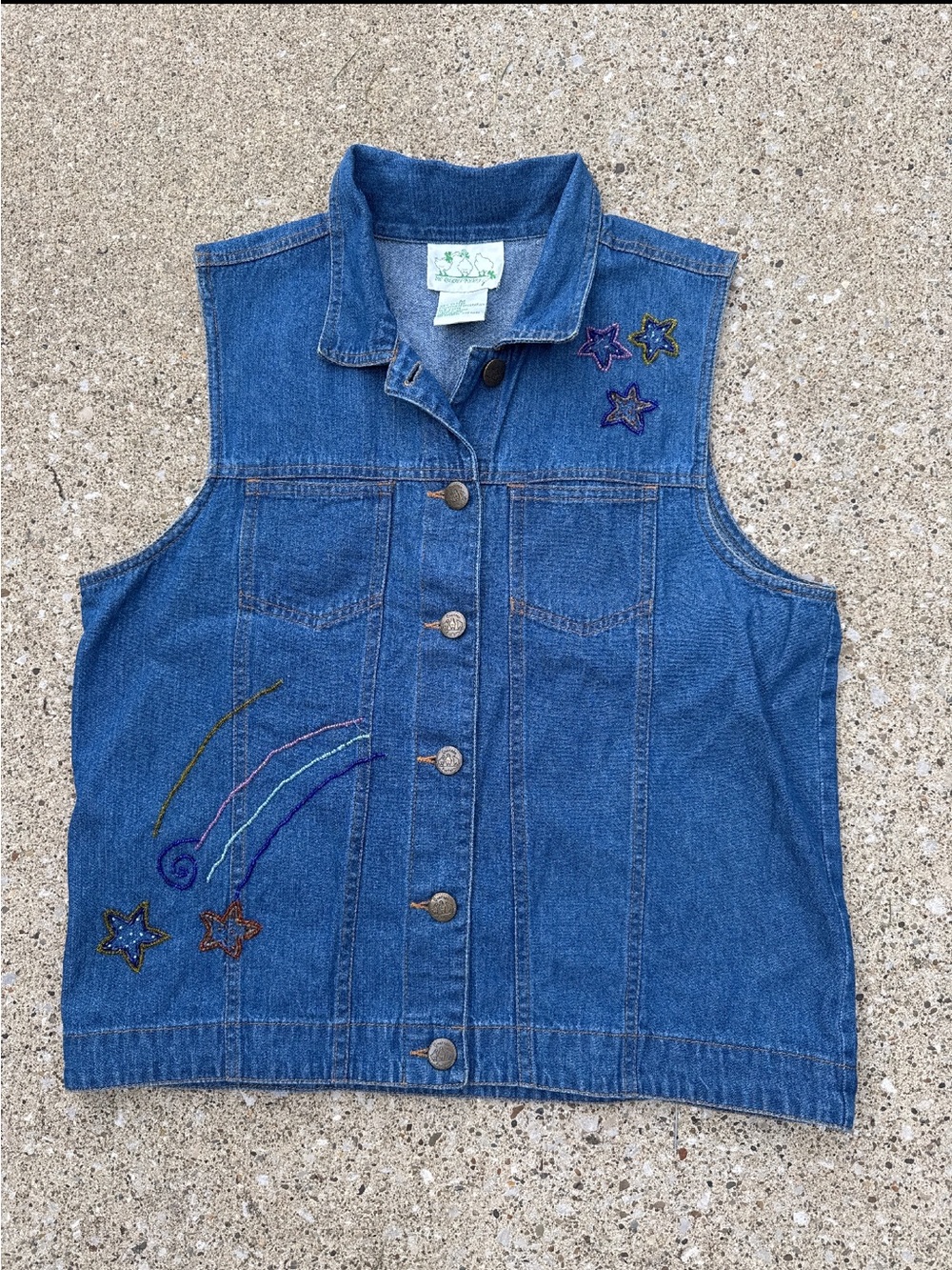 Vintage 90s The Quacker Factory Denim Vest Size M